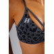 NEBBIA : ТОП Medium Support Leopard Sports Bra PRIMAL 854 "Black Leopard"