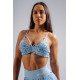 NEBBIA : ТОП Medium Support Leopard Sports Bra PRIMAL 854 "Blue Leopard"
