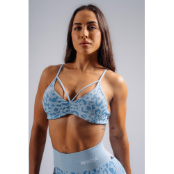 NEBBIA : ТОП Medium Support Leopard Sports Bra PRIMAL 854 "Blue Leopard"