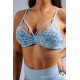 NEBBIA : ТОП Medium Support Leopard Sports Bra PRIMAL 854 "Blue Leopard"