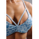 NEBBIA : ТОП Medium Support Leopard Sports Bra PRIMAL 854 "Blue Leopard"