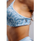 NEBBIA : ТОП Medium Support Leopard Sports Bra PRIMAL 854 "Blue Leopard"