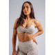 NEBBIA : ТОП Medium Support Leopard Sports Bra PRIMAL 854 "Cream Leopard"