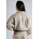 NEBBIA : КОФТА Half-Zip Leopard Sweatshirt PRIMAL 866 "Cream Leopard"