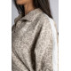 NEBBIA : КОФТА Half-Zip Leopard Sweatshirt PRIMAL 866 "Cream Leopard"