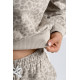 NEBBIA : КОФТА Half-Zip Leopard Sweatshirt PRIMAL 866 "Cream Leopard"