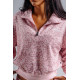 NEBBIA : КОФТА Half-Zip Leopard Sweatshirt PRIMAL 866 "Pink Leopard"