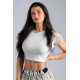 NEBBIA : ТОП Crop Top Leopard '97 PRIMAL 861 "Cream Leopard"