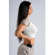 NEBBIA : ТОП Crop Top Leopard '97 PRIMAL 861 "Cream Leopard"