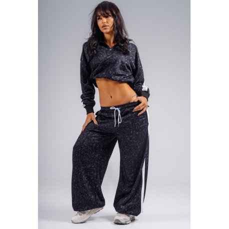 NEBBIA : ШТАНИ Baggy Leopard Sweatpants PRIMAL 865 "Black Leopard"