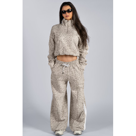 NEBBIA : ШТАНЫ Baggy Leopard Sweatpants PRIMAL 865 "Cream Leopard"