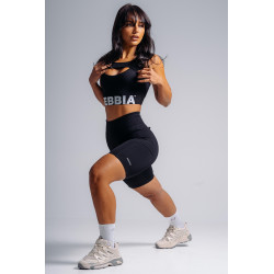 NEBBIA : ВЕЛОСИПІДКИ High-Waist Shorts with Pockets PRIMAL 858 "BLACK"