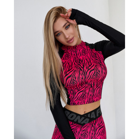 Bona Fide: Rashguard Move Up Tiger Lily "Acid Pink"